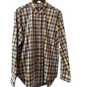 Ralph Lauren Men’s Large Multicolor Plaid Oxford Shirt